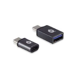 CONCEPTRONIC DONN04G - ADATTATORE USB-C (M) / USB A 3.0 (F) + USB-C (M) / MICRO USB (F)