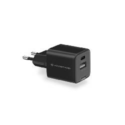 CONCEPTRONIC ALTHEA15B - CHARGER 2-PORT 20W GAN USB-C X 1, USB-A X 1, QC 3.0, PPS, BLACK