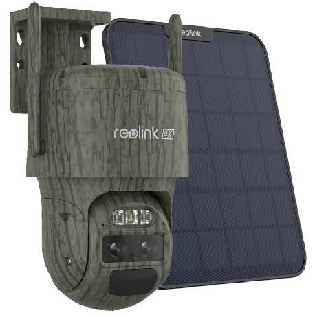 REOLINK TRACKMIX SERIES G770-C + PANNELLO SOLARE (CAMO) (B4GTMXPT4K09SPC) - TELECAMERA CAMO MOTORIZZATA 4G LTE 4K A BATTERIA