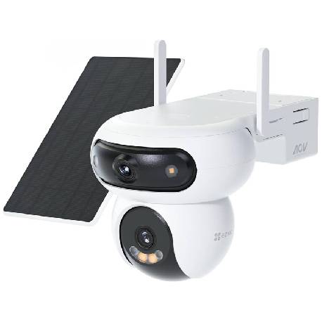 EZVIZ KIT HB90X DUAL 4G - TELECAMERA MOTORIZZATA DA ESTERNO A BATTERIA - WIFI + 4G + SOLAR PANEL- DOPPIO OBIETTIVO 2K+ - COLOR NIGHT VISION - HUMAN DETECTION - AUDIO BIDIREZIONALE - VOCAL CONTROL