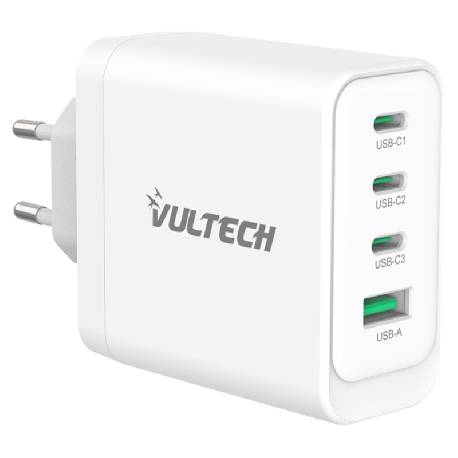 VULTECH CC100-3C1A - CARICATORE UNIVERSALE 3 PT USB-C + 1 PORTA USB-A GAN 100W