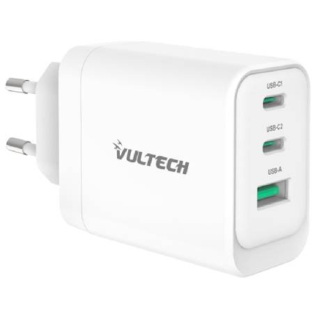 VULTECH CC65-2C1A - CARICATORE UNIVERSALE 2 PT USB-C + 1 PORTA USB-A GAN 65W