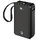 VULTECH VPB-LP10BK - POWER BANK 10.000 MAH - LCD - USB-A + USB-C - QUICKCHARGE 35W - CAVO INTEGRATO
