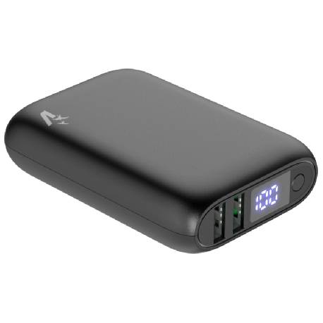 VULTECH VPB-WP10BK - POWER BANK 10.000 MAH - LCD - USB-C + 2XUSB-A QUICKCHARGE 22.5W