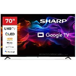 SHARP 70HP5265E - 70"" GOOGLE TV 4K QLED - FRAMELESS - HDR - AUDIO HARMAN KARDON - BLACK - IT