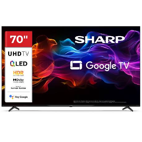 SHARP 70HP5265E - 70"" GOOGLE TV 4K QLED - FRAMELESS - HDR - AUDIO HARMAN KARDON - BLACK - IT