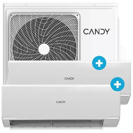 CANDY PURA - CONDIZIONATORE DUAL 9000 BTU + 12000 BTU - WI-FI (1x CY-2T14AOUT-A + 1x CY-09RAIN-MA + 1x CY-12RAIN-MA)