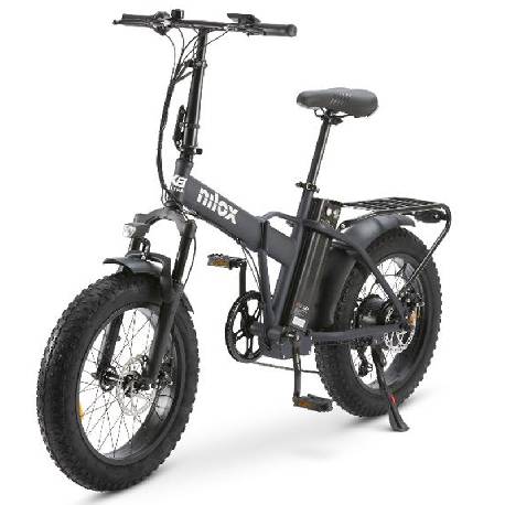 NILOX X8 ULTRA - FAT BIKE - TELAIO PIEGHEVOLE - RUOTE 20 x 4 - MOTORE 250W - FENI DISCO - BATTERIA ESTRAIBILE 48V 13AH - AUT. 90KM - CAMBIO SHIMANO 6 MARCE (NXEBX8ULTRABL)