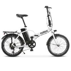 NILOX J1 PRO - CITY BIKE - RUOTE 20 x 2 - MOTORE 250W - FRENI V-BRAKE - BATTERIA 36V 8AH - AUT. 40KM - CAMBIO SHIMANO 6 MARCE (NXEBJ1PROWH)