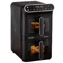 ARIETE VERTICAL DUO (4640) FRIGGITRICE AD ARIA + GRILL 11 LT - NERA
