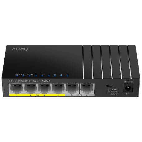 CUDY FS106P - SWITCH 6-PORT 10/100M POE+ 36W
