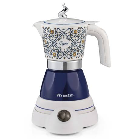 ARIETE MOKA AROMA CAPRI (1358/1C) - MOKA ELETTRICA PER POLVERE DI CAFFÈ 2/4 TAZZE