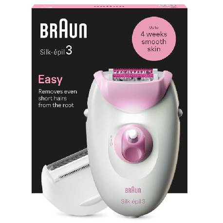 BRAUN SILK EPIL 3 (5320) - EPILATORE WHITE/PINK