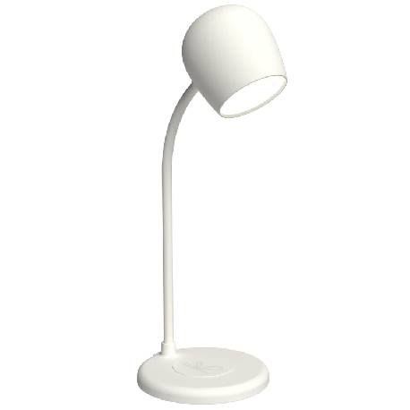 KREAFUNK ELLIE (WHITE) - LAMPADA DA TAVOLO CON SPEAKER BLUETOOTH E BASE CHARGER