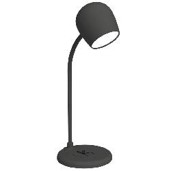 KREAFUNK ELLIE (BLACK) - LAMPADA DA TAVOLO CON SPEAKER BLUETOOTH E BASE CHARGER