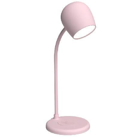 KREAFUNK ELLIE (DUSTY ROSE) - LAMPADA DA TAVOLO CON SPEAKER BLUETOOTH E BASE CHARGER