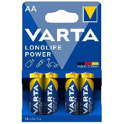 VARTA LONGLIFE POWER - BLISTER 4 BATTERIE STILO AA