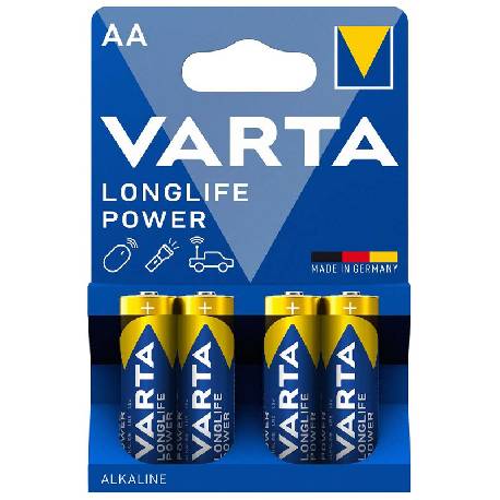 VARTA LONGLIFE POWER - BLISTER 4 BATTERIE STILO AA