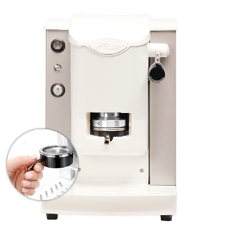 FABER SLOT PLAST LITE2.1 GRIGIO BIANCO (SPGRIBLT2.1) - MACCHINA CAFFE A CIALDE - 95 GRADI - PORTACIALDE ESTRAIBILE
