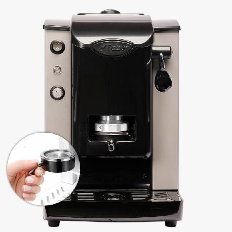 FABER SLOT PLAST LITE2.1 GRIGIO NERO (SPGRINLT2.1) - MACCHINA CAFFE A CIALDE - 95 GRADI - PORTACIALDE ESTRAIBILE