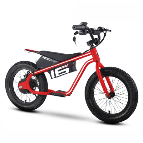 DUCATI E-MOTO 16 KIDS - DU-BI-260001 -  MOTORE 350W - RUOTE 16""  - 17 KM/H - 2 VELOCITA'' SELEZIONABILI (8-17KM/H)