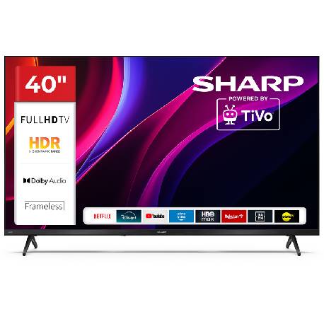 SHARP 40HE2245E - 40"" LED FHD -  FRAMELESS - COMP. TV SAT - AUDIO DOLBY DIGITAL+ / DTS HD - CHROMECAST - BLACK - IT