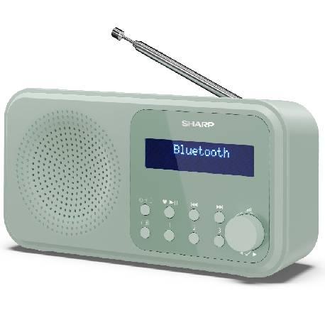 SHARP TOKYO DR-P420(GN) - RADIO DIGITALE PORTATILE - DAB/DAB+ - LCD MONOCROMATICO - BLUETOOTH 5.0 - GREEN