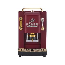 FABER PRO DELUXE 3.0  CHERRY RED BRASS - MACCHINA CAFFÈ A CIALDE - ELETTROVALVOLA - PORTACIALDA ESTRAIBILE