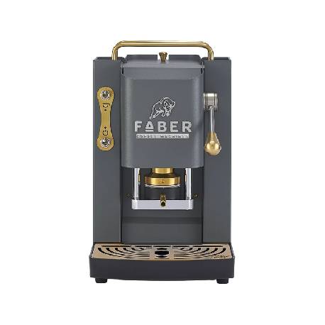 FABER PRO DELUXE 3.0  GRAY DAYTONA BRASS - MACCHINA CAFFÈ A CIALDE - ELETTROVALVOLA - PORTACIALDA ESTRAIBILE