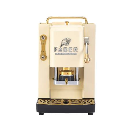 FABER PRO DELUXE 3.0  OLD BRITISH HERITAGE BRASS - MACCHINA CAFFÈ A CIALDE - ELETTROVALVOLA - PORTACIALDA ESTRAIBILE