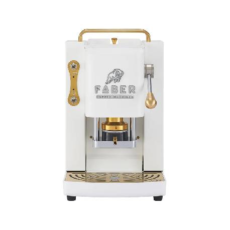FABER PRO DELUXE 3.0  OLD WHITE BRASS - MACCHINA CAFFÈ A CIALDE - ELETTROVALVOLA - PORTACIALDA ESTRAIBILE 