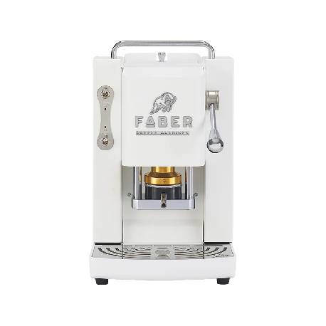 FABER PRO DELUXE 3.0  OLD WHITE CHROME - MACCHINA CAFFÈ A CIALDE - ELETTROVALVOLA - PORTACIALDA ESTRAIBILE 