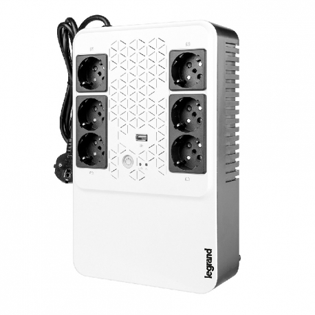 LEGRAND KEOR MULTIPLUG 800VA (310082) - UPS LINE INTERACTIVE - 6 PRESE SHUKO - AUTONOMIA 15 MINUTI