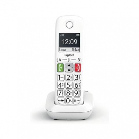 GIGASET E290 (BIANCO) - TELEFONO CORDLESS SENIOR - VIVAVOCE - TASTI GRANDI